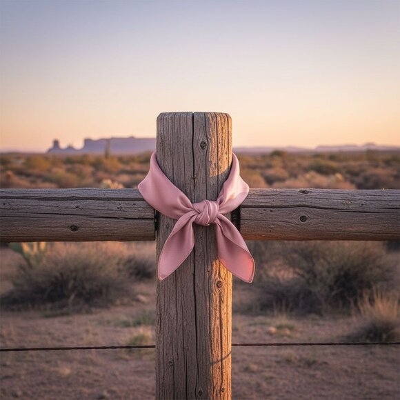 Dusty Rose Wild Rag Scarf 35x35 Satin Western Cowgirl Bandana - Picture 4 of 8